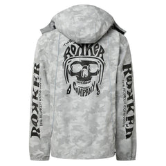 RokkerTRC Rain Set Camo Reflective Grey Motorcycle Jacket British Parts Lucerne