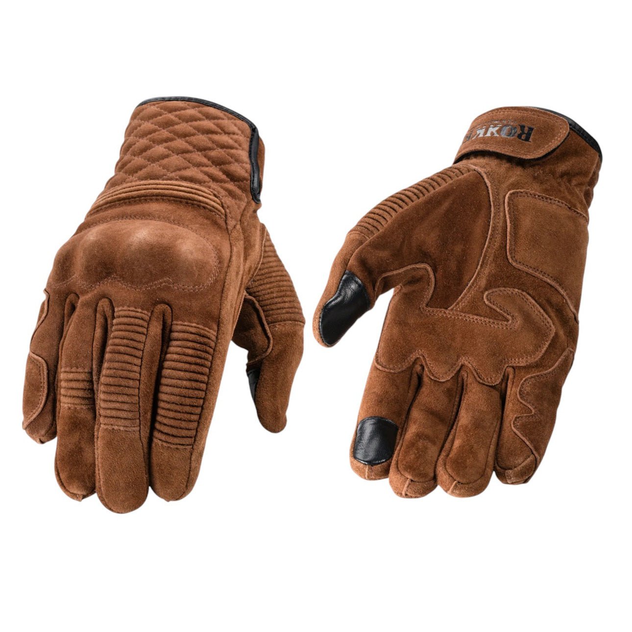 RokkerTucson Motorradhandschuhe rough brownHandschuheBritish Parts Luzern