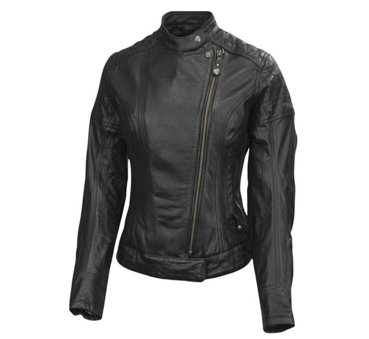 Roland Sands DesignRiot Damenlederjacke schwarzMotorradjackeBritish Parts Luzern