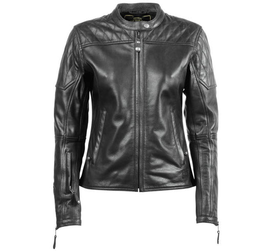 Roland Sands DesignTrinity Damenlederjacke schwarzMotorradjackeBritish Parts Luzern