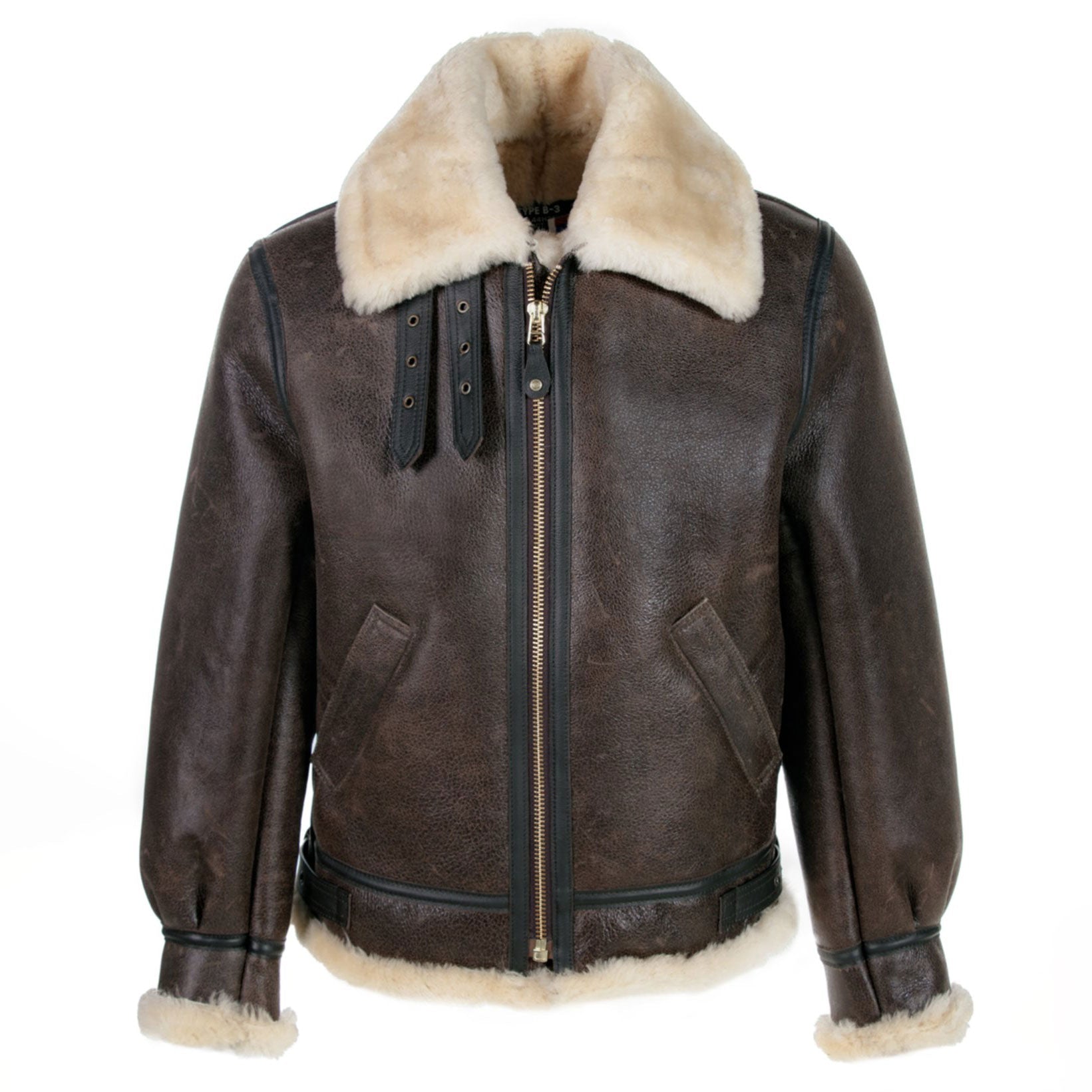 Schott NYCB - 3 Bomber Lederjacke braunLederjackeBritish Parts Luzern