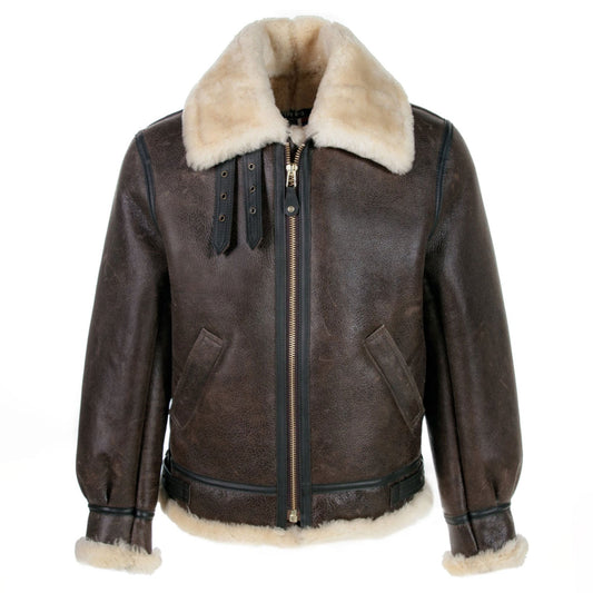 Schott NYCB - 3 Bomber Lederjacke braunLederjackeBritish Parts Luzern