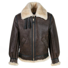 Schott NYCB - 3 Bomber Lederjacke braunLederjackeBritish Parts Luzern