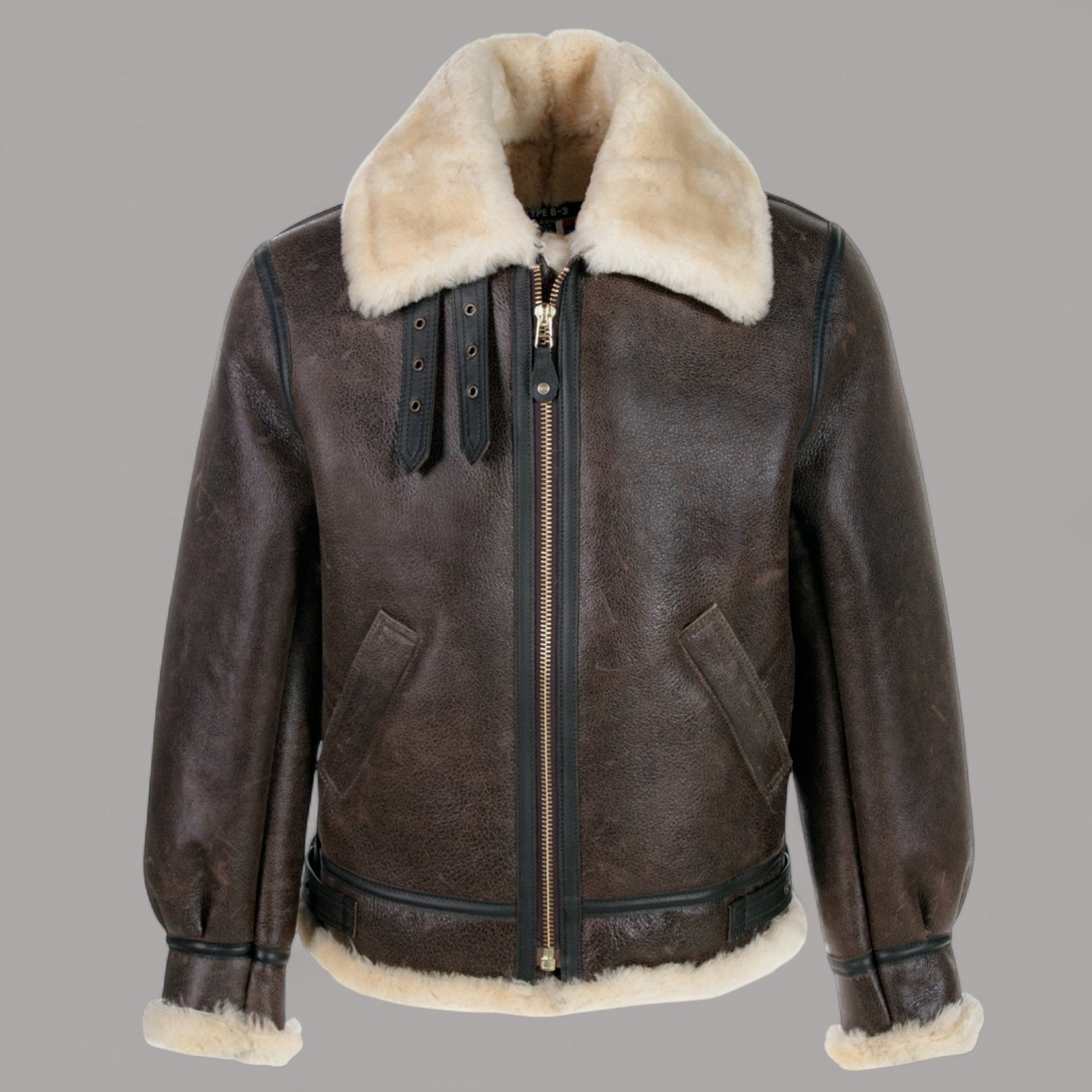 Schott NYCB - 3 Bomber Lederjacke braunLederjackeBritish Parts Luzern