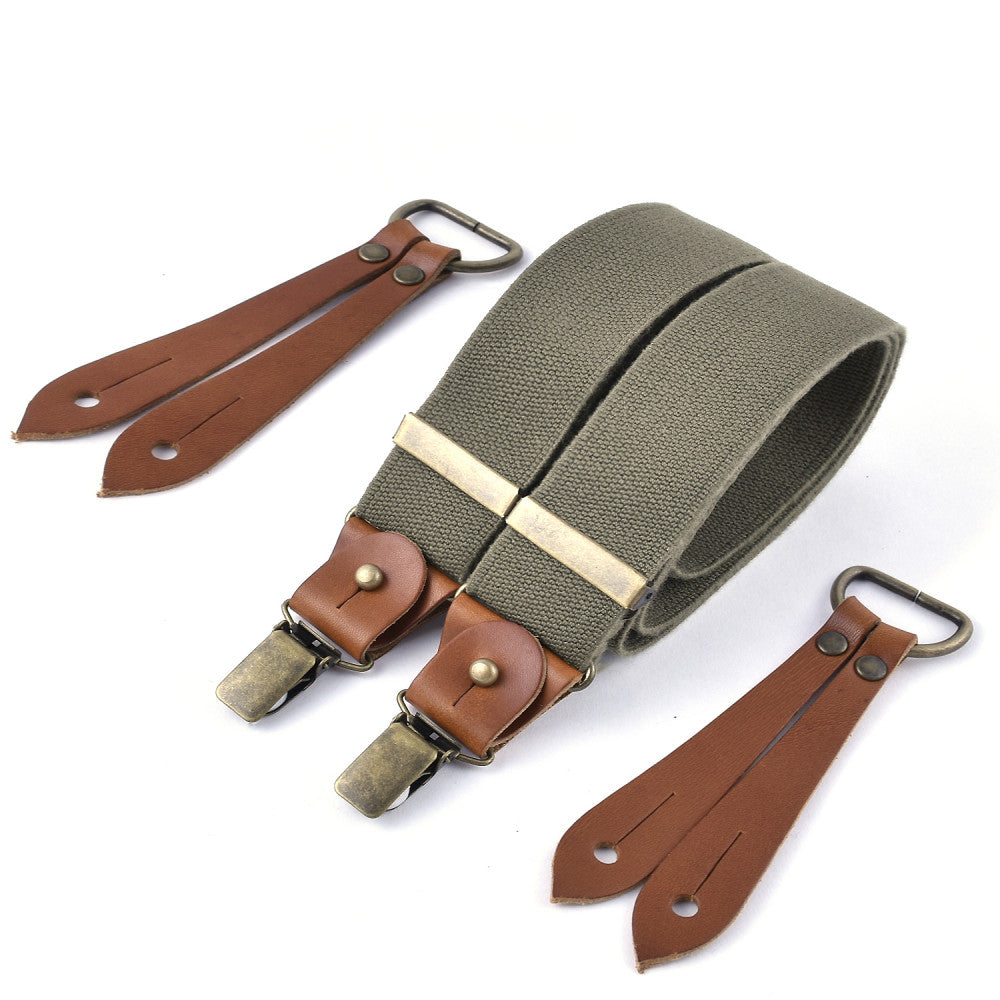 Bertelles Suspenders Khaki