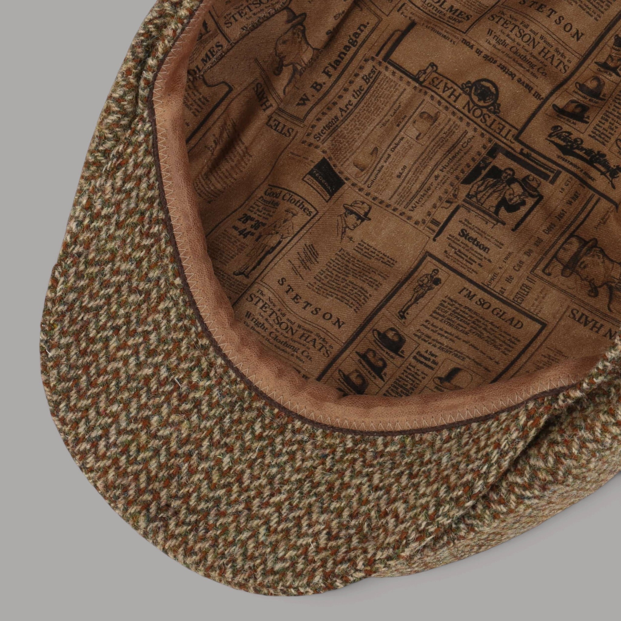 Stetson8-Panel Schiebermütze Harris TweedMützeBritish Parts Luzern