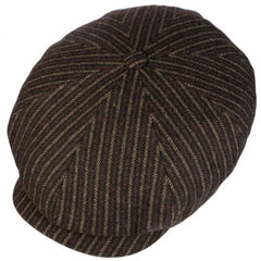 Stetson8 - Panel Schiebermütze aus Wolle - braun/beige StreifenMützeBritish Parts Luzern