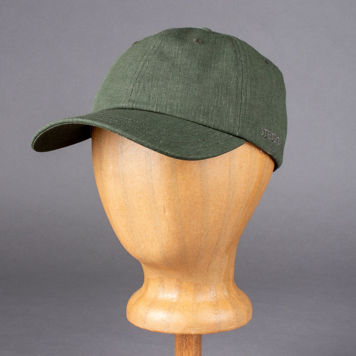 StetsonBaseball Cap Cotton / Linen Waxed OliveTrucker CapBritish Parts Luzern