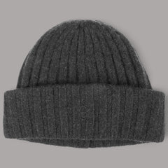 Stetson Cashmere Beanie in Anthracite Melange, British Parts Lucerne