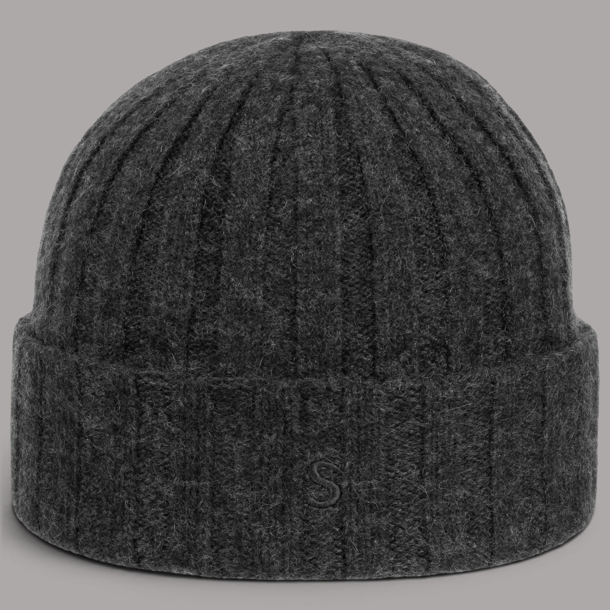 Stetson Cashmere Beanie in Anthracite Melange, British Parts Lucerne
