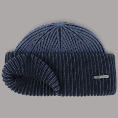 StetsonBeanie aus Merinowolle in Hellblau / NavyMützeBritish Parts Luzern