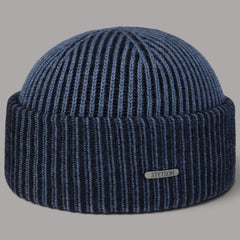 StetsonBeanie aus Merinowolle in Hellblau / NavyMützeBritish Parts Luzern