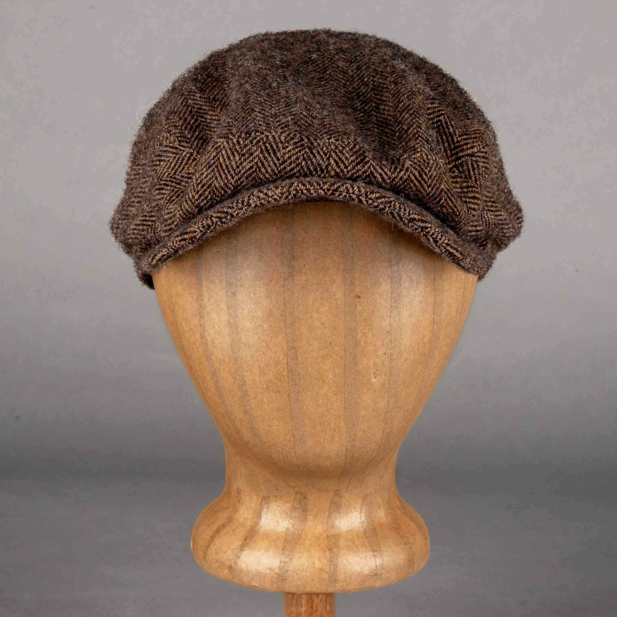 StetsonDriver Cap Schurwolle Herringbone braun - melangeMützeBritish Parts Luzern