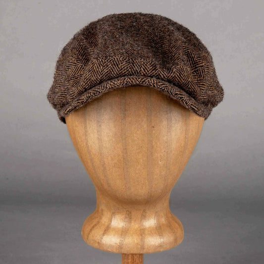 StetsonDriver Cap Schurwolle Herringbone braun - melangeMützeBritish Parts Luzern