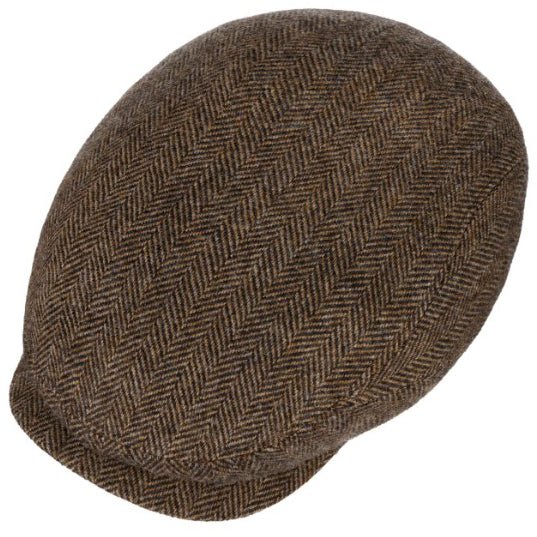 StetsonDriver Cap Schurwolle Herringbone braun - melangeMützeBritish Parts Luzern