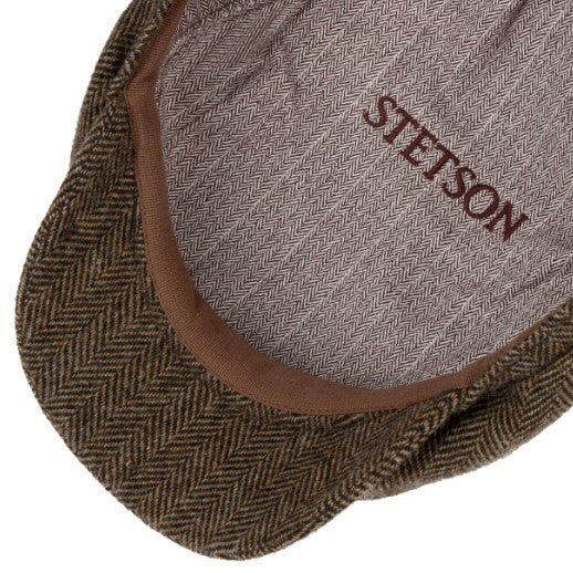 StetsonDriver Cap Schurwolle Herringbone braun - melangeMützeBritish Parts Luzern