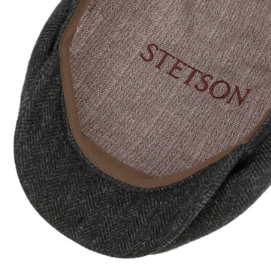 StetsonDriver Herringbone Schiebermütze aus Schurwolle dunkelgrauMützeBritish Parts Luzern