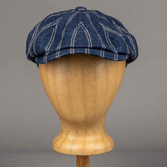 StetsonHatteras Leinen Stripe SchiebermützeMützeBritish Parts Luzern