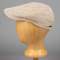 StetsonIvy Cap Leinen in Beige StripeMützeBritish Parts Luzern