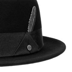 StetsonPork Pie Woolfelt schwarz mit FederHutBritish Parts Luzern