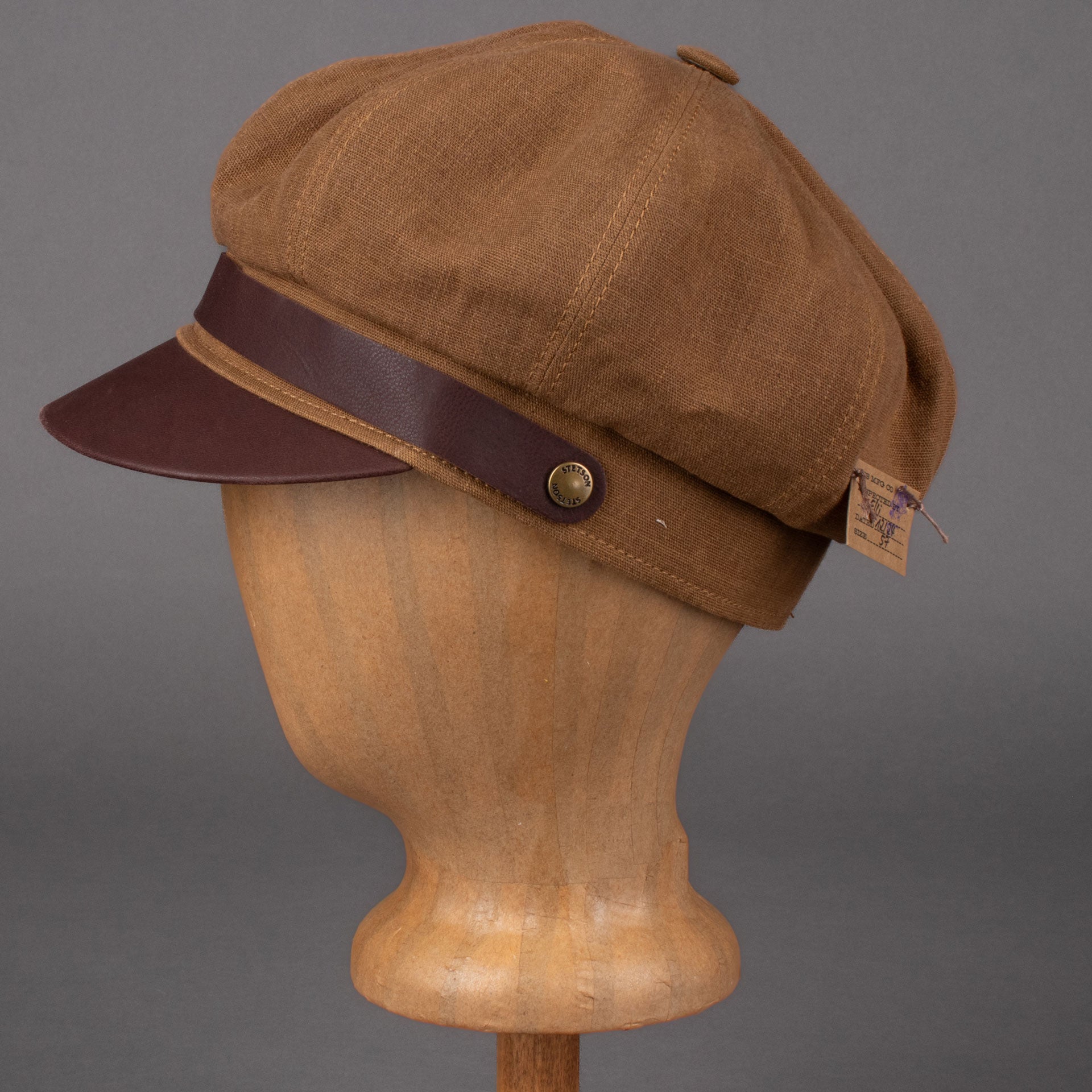 StetsonRider Cap aus gewachster Baumwolle in HellbraunMützeBritish Parts Luzern