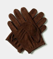 Triton driving gloves Suede Nubuck in Back Coffee