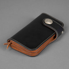 Timeless LeatherMedium Biker Wallet schwarzPortemonnaieBritish Parts Luzern