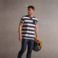 Triumph MotorcyclesBratt Striped T-Shirt in Bone / BlackT-ShirtBritish Parts Luzern