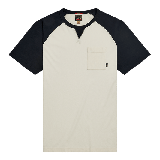 Triumph MotorcyclesFlynn Raglan Pocket T-Shirt in Bone / BlackT-ShirtBritish Parts Luzern