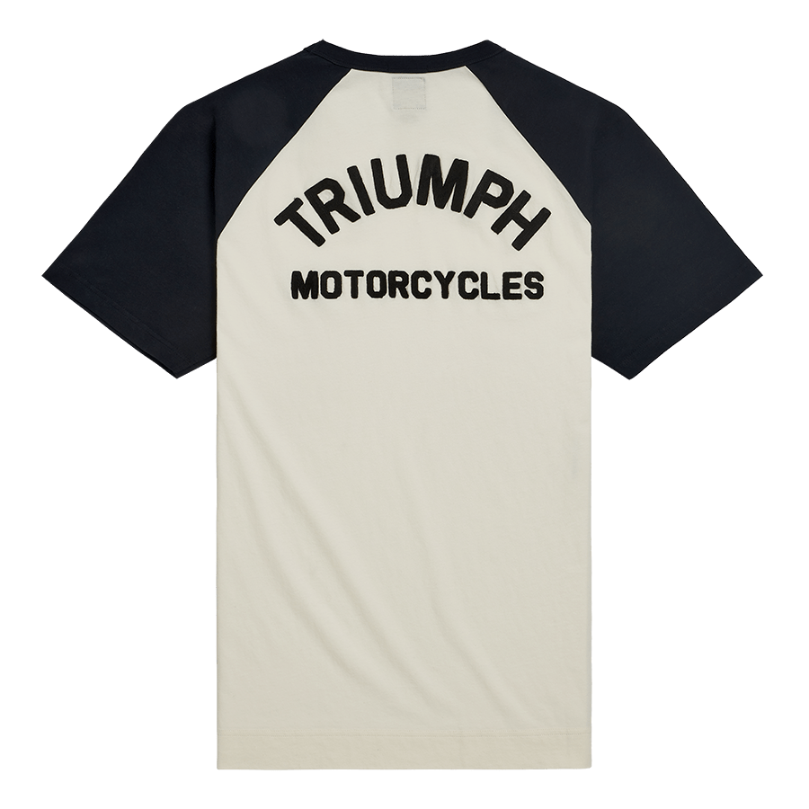 Triumph MotorcyclesFlynn Raglan Pocket T-Shirt in Bone / BlackT-ShirtBritish Parts Luzern