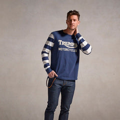 Triumph MotorcyclesIgnition Coil Longsleeve Shirt Indigo / BoneLongsleeve ShirtBritish Parts Luzern