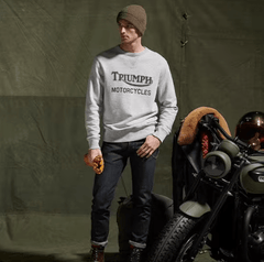 Triumph MotorcyclesRadial Sweatshirt in grauLongsleeve ShirtBritish Parts Luzern