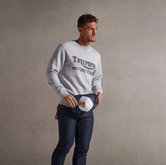 Triumph MotorcyclesRadial Sweatshirt in grauLongsleeve ShirtBritish Parts Luzern