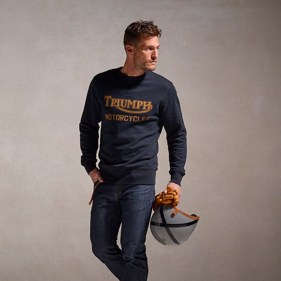 Triumph MotorcyclesRadial Sweatshirt in schwarzLongsleeve ShirtBritish Parts Luzern