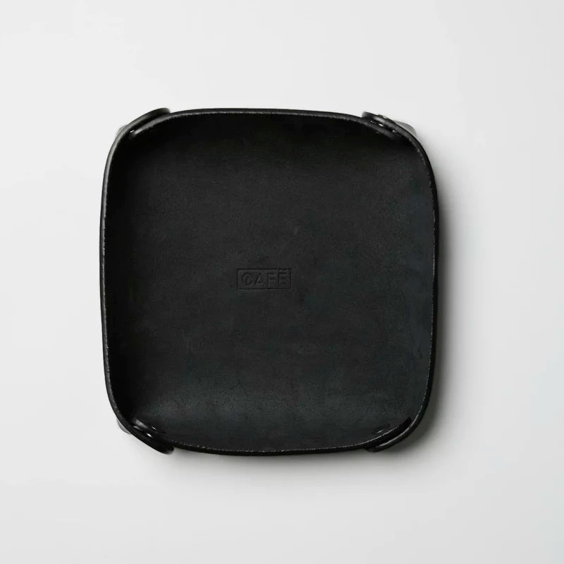 Leather Valet Tray All Black