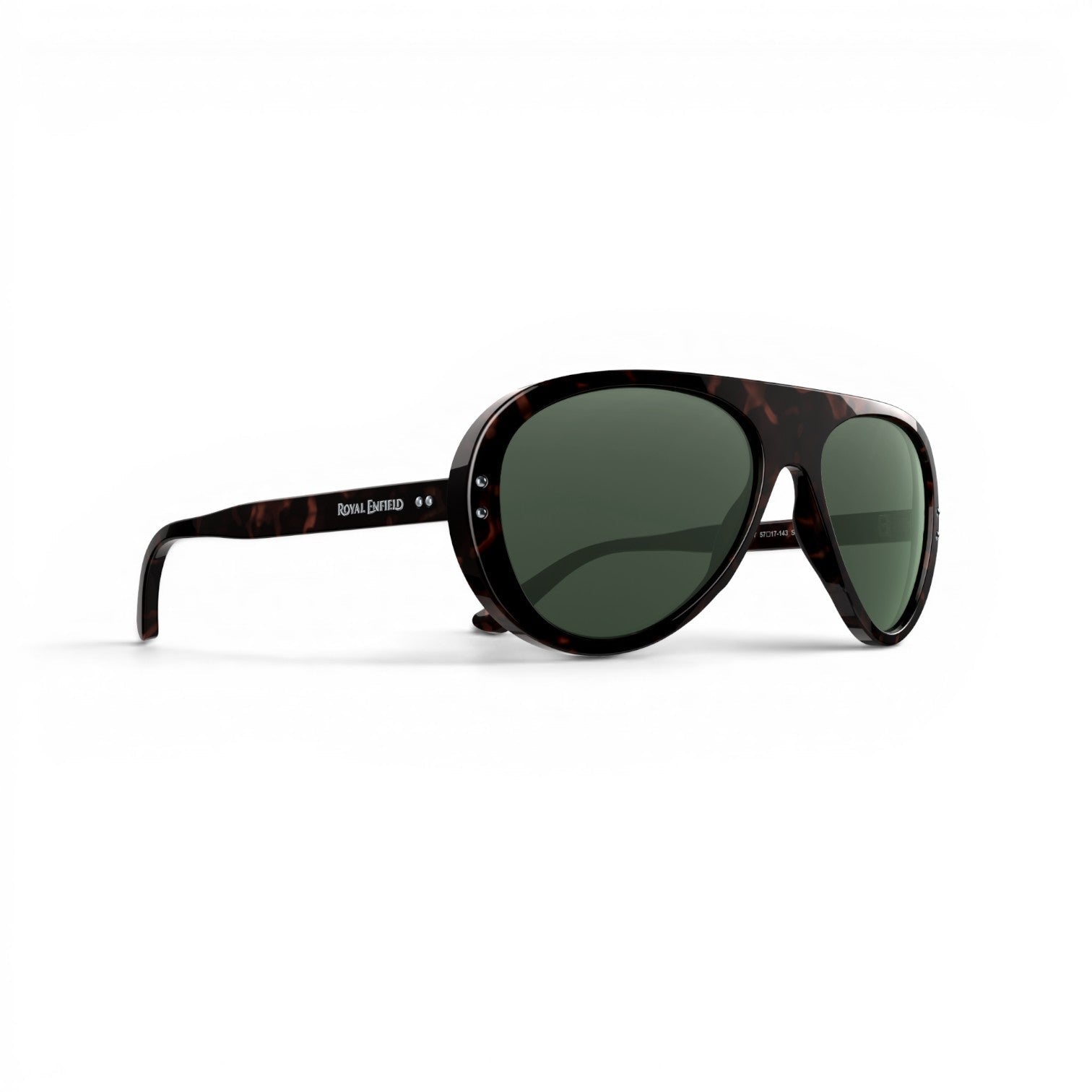 Vallon Royal Enfield Classic Edition Sunglasses - Dark Tortoise - Green Sunglasses British Parts Lucerne