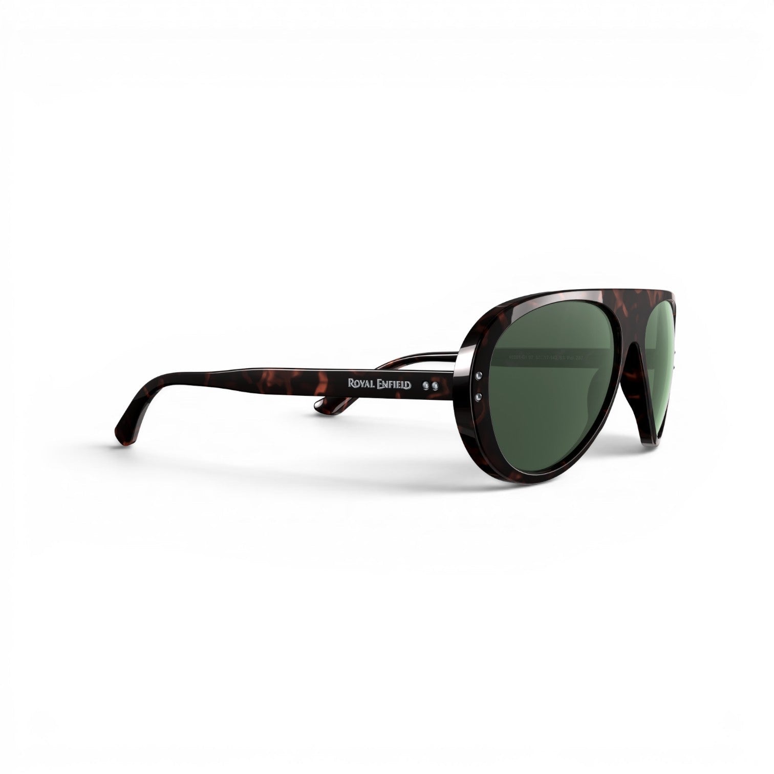 Vallon Royal Enfield Classic Edition Sunglasses - Dark Tortoise - Green Sunglasses British Parts Lucerne