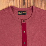 1927 Henley Shirt long sleeve granate red