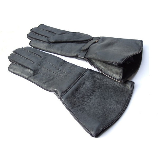Elk leather gloves - black