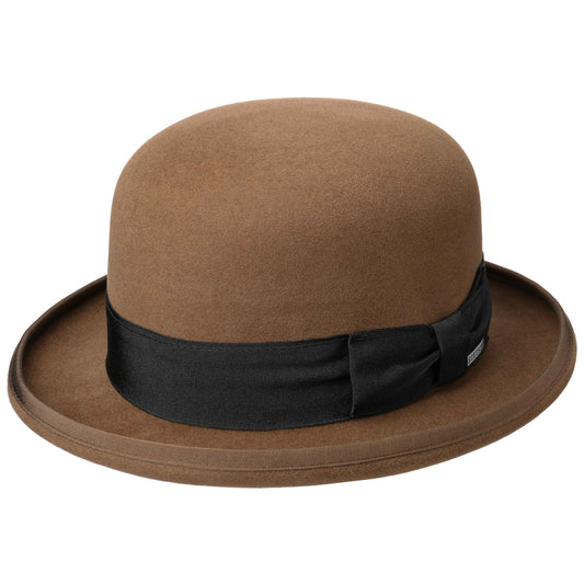 Bowler hat made of hair felt in brown
