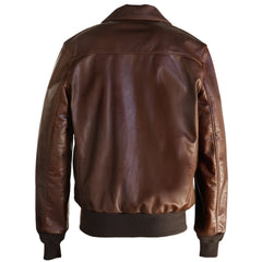 A-2 Pilot Leather Jacket Brown