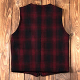 1937 Roamer Vest Red Check Wool