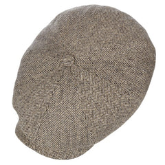 Hatteras Silk flat cap in shades of brown and black