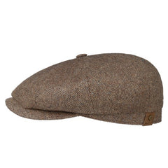 Hatteras Silk flat cap in shades of brown