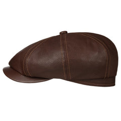 Hatteras lamb nappa leather flat cap