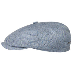 Hatteras Silk flat cap in light blue