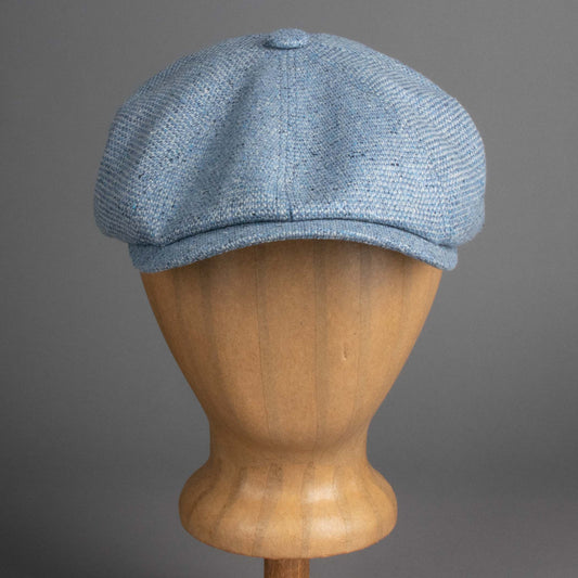 Hatteras Silk flat cap in light blue