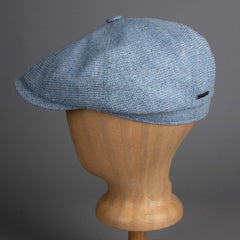 Hatteras Silk flat cap in light blue