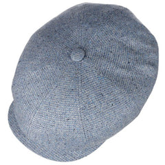 Hatteras Silk flat cap in light blue