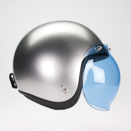 Bubble visor universal with press studs blue